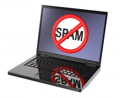 no spam sign on laptop screen Mksga4s